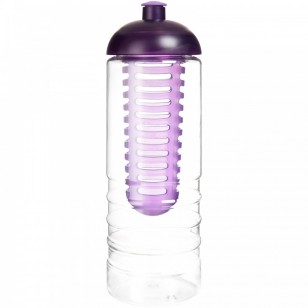 Butelka H2O Treble z wypukłym wieczkiem o pojemności 750 ml i zaparzaczem