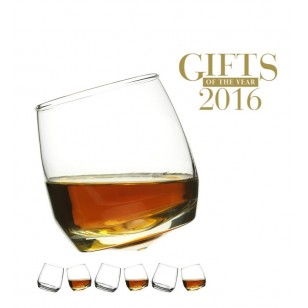 Bar szklanki do whiskey, zaokrąglona podstawa, 6-pak