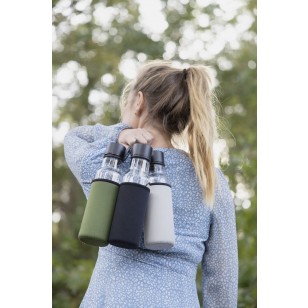 SZKLANA BUTELKA NA WODĘ, SZARY 600 ml