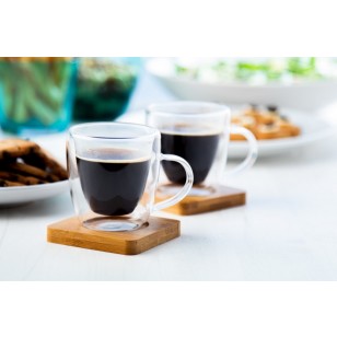 szklany zestaw do espresso / filiżanki