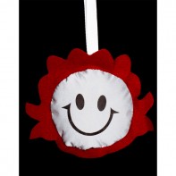 Maskotka odblaskowa Smiling Girl, czerwony/srebrny
