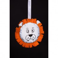 Maskotka odblaskowa Lion, pomarańczowy/srebrny