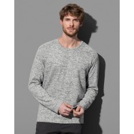 Męska dzianinowy sweter z długim rękawem