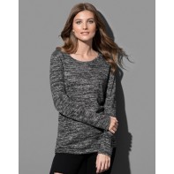 Damski dzianinowy sweter z długim rękawem