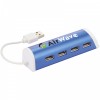 Aluminiowy 4-portowy hub USB i podstawka na telefon Power