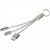 Kabel do ładowania 3w1 Metal z kółkiem na klucze