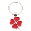 Brelok Clover Luck, czerwony/srebrny