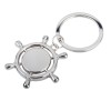 Brelok metalowy Steering Wheel, srebrny - druga jakość